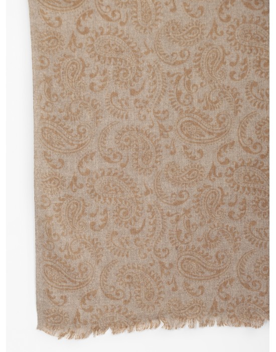 Women stole printed design camel